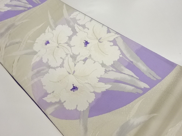 カトレア模様織出し袋帯